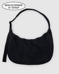 Large Nylon Crescent Bag Black - Baggu