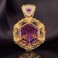 Robin Callahan on Instagram: "“Blossom” features a commissioned 29 ct Ametrine faceted and carved by Smithsonian Award winning Lapidary Artist and dear friend @ryanjosephgems. I told Ryan that I wanted a floral but nothing more letting him do his thing. I knew before the Ametrine was completed I’d design a pendant with its center hugged in petals blossomed to reveal it’s beautiful center. Accented with Diamonds and Amethysts and delicate details on all sides. Wanted lots of open space for lig