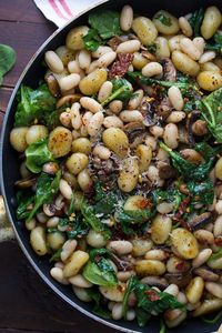 Pan-Fried Gnocchi with Sundried Tomatoes and White Beans