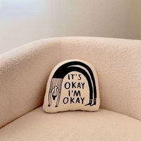 d e s c r i p t i o n "it's okay i'm okay" Original Design on canvas pillow made by empowered Kenyan artisans in collaboration with artist Kristen Peers d e t a i l s+ natural canvas+ 10in x 9.4in+ black screen printw a s h & c a r eSpot clean recommended. If very dirty, you can place in washing machine on gentle cycle. Reshape and lay flat to dry. Do not put in dryer.