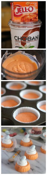 Orange Creamsicle Yogurt Bites: maybe blue food coloring in the white for Broncos Bites!