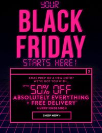 Black Friday Boohoo Email