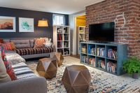 Brilliant Basement Makeover - Eclectic - Family Room - Seattle - by Seriously Happy Homes | Houzz