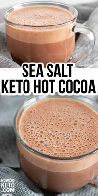 A touch of sea salt in this keto hot chocolate brings out the chocolate flavor for an extra rich treat! Only 2g net carbs per serving!