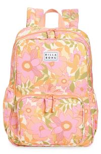 Return to class in style with a vibrant backpack to carry your study essentials. Adjustable shoulder straps Zip around closure Exterior has front one zip pocket, two side water bottle pockets Interior has laptop pocket Textile Imported