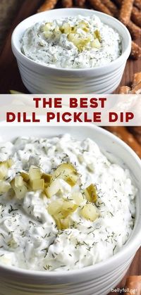 This Dill Pickle Dip is the absolute best cold dip where dill pickles are the star! Whip up a batch in 10 minutes.