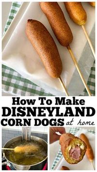 How to Make Disneyland Corn Dogs at home! This is hands down the best corn dog recipe I\'ve had and tastes just like the ones from Disneyland! #corndog #corndogrecipe #disneylandfood #disneylandcopycatrecipe #disneyland #corndogs