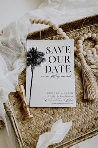 Minimal Destination Wedding Save The Date | Printable Template – Citrus Press