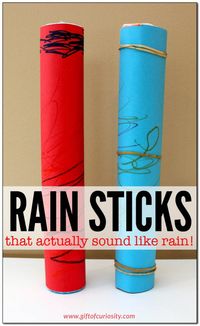 DIY rain stick craft | craft for kids | How to make a rain stick that actually works! || Gift of Curiosity