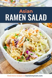 This Asian Ramen Salad is a family favorite - perfect for taking to potlucks and cookouts!