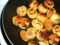 Caramelized Canned Potatoes from Food.com:   								This is a great fast shortcut and the potatoes are excellent. I do this recipe to serve with roast pork, goose or chicken.