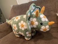 Free Crochet Patterns | Granny square triceratops