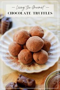 These luxurious Chocolate Holiday Truffles are a rich and velvety concoction of chocolate and cream that is then rolled into cocoa powder.