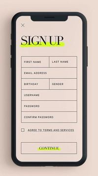 Sign Up by Meghan Rose #ui #appdesign #minimal