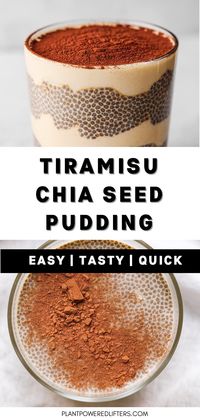 Are you looking for a delicious and easy tiramisu chia seed pudding recipe? Look no further! This is an ideal vegan breakfast or vegan dessert recipe, and it's also very quick and real simple to make!