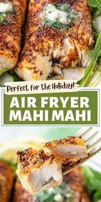 Who doesn't love flavorful, restaurant-quality fish cooked at home in less than 10 minutes? This Air Fryer Mahi Mahi recipe is perfect for an easy weeknight dinner or even a dinner party! The Mahi Mahi is seasoned with dried spices and flavorful Homemade Garlic Herb Butter.