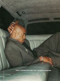 Vince Carter in a car,