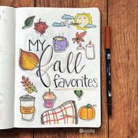 Sonia on Instagram: “•FALL FAVORITES•⠀ Today, guys, is my 1 year bujo anniversary! I remember last year watching  videos on YouTube, discovering this new world…”