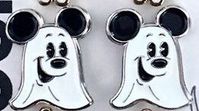 Mickey Mouse [as a ghost (x2)] (Earrings by BubbleChicChick @Instagram) #Disney