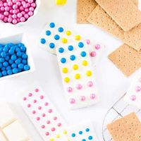 Candy Button Graham Cracker Bars