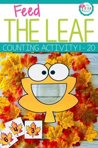 Feed the Leaf Counting Activity is a fun way to spark high engagement for counting practice! Students draw a number card and feed the leaf that many leaves as they count. If you don't have faux leaves, printable leaves are included that you can make multiple copies of. Add some tweezers or mini tongs to add in some fine motor practice. What's Included: Big mouth leaf to tape to a plastic container Number Cards 1 - 20 Blank leaf cards to use in place of faux leaves