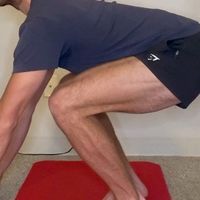 Nick Ball Fitness on Instagram: "Bolt Squats will get you right! They are so good for strengthening the feet,hips, and lower back. They also decompress the ankles and spine. Getting strong in this position will help realign your body, and get you out of pain. Start training this for at least 2 minutes per day! Make sure you press into the balls of the feet, keep your tail bone high, and try to get your butt back as far as possible! Follow me for more training tips!"