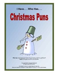 FREE! I Have. .  Who Has. . . Christmas Puns Game. I LOVE this!!