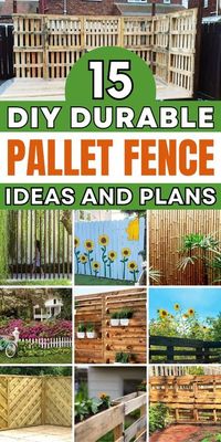 Build a sturdy and attractive fence with these DIY pallet fence ideas. Perfect for any yard!