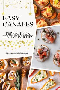 Planning a party and need some festive finger foods to serve? Look no further than these delicious and easy canapés, perfect for a New Year’s Eve soiree or a casual Christmas get together.