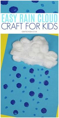 Easy Rain Craft for Kids - Crafts on Sea #preschool #toddler #kidscrafts