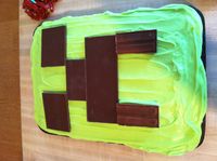 Minecraft Creeper Cake