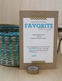 Find Joy in the Journey: Favorite Things Party invitation and game