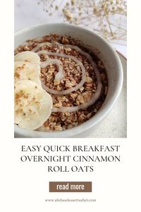 Easy quick breakfast - Overnight cinnamon roll oats #cinnamonrolloatsrecipe #overnightoatsrecipe #cinnamonrolloats