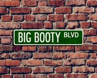 Big Booty Blvd Funny Street Sign 16" x 4" Inappropriate Humor Bar Home College Dorm Decor