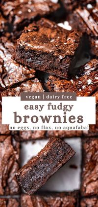 These are the BEST vegan brownies, with a rich chocolate flavor, a fudgy center, and those perfect shiny, crackly tops we all adore. Made without eggs, flaxseed, or aquafaba, this easy, one-bowl recipe delivers decadent homemade brownies in under an hour! Gluten-free option is included.