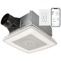 Broan-NuTone VC110CCT Sensonic Alexa Voice Controlled Smart Exhaust Fan with Dimmable LED Light and Bluetooth Speakers, 110 CFM,White, 13.25"x13.25"x5.75" - Amazon.com