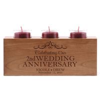 $59.97 -- Customized candle holder for 2nd year wedding anniversary.