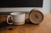 Loving the simplicity of these Everyday Mugs. Weve got a limited number of these guys on our shelves in the shop! Were open Wednesday through Saturday from noon til six! We adjusted our opening time by one hour because Ollie is always napping at 11!