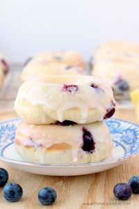 Baked Lemon Blueberry Doughnuts: So fresh and perfect for Spring! They're easier than you think, and super moist! www.thereciperebel.com