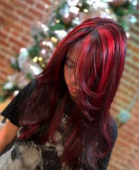 #hairstyles #chunkyhighlights #redhair #layeredcut