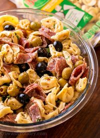 Olive Tortellini Pasta Salad Recipe - I Wash You Dry