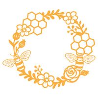 Silhouette Design Store - View Design #139721: honey bee wreath