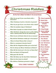 Christmas Riddle Game DIY Holiday Party Game Printable | Etsy