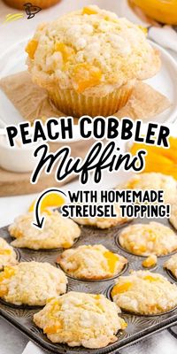 Peach Cobbler Muffins