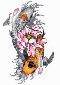 'Koi Fish Asian Art' Poster by NATU GROUP | Displate