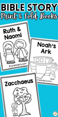 These Bible Story Print & Fold books, created by PreKinders, are a convenient and hassle-free addition to your Jewish or Christian preschool curriculum. These books are designed to be easily prepared and distributed to parents, serving as a great tool for communicating the Bible stories their children have been learning in class.