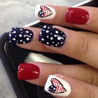 PRICES MAY VARY. 【Package Content】You will get 24 4th of July Press on Nails of 12 sizes, 1 nail file, 24 jelly stickers, and 1 wooden stick for removing false nails. 【Festival Designs】Celebrate Independence Day in style with our 4th of July Press on Nails that feature a patriotic design of the American flag. Stand out with the red, white, and blue line designs on these short square French tip fake nails. 【Simple operation】Our press on nails are designed for quick and easy application, allowing