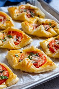 Pepperoni Basil Tomato Puffs