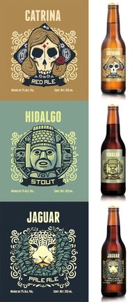 Catrina, Hidalgo y Jaguar - Cervecería Hacienda.