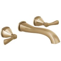 Two Handle Wall Mount Bathroom Faucet Trim in Lumicoat® Champagne Bronze T3576LF-CZ-PR-WL | Delta Faucet